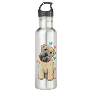 Ich Liebe mein weich beschichtetes Wheaten Terrier Edelstahlflasche