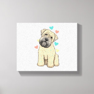 Ich Liebe mein weich beschichtetes Wheaten Terrier Leinwanddruck