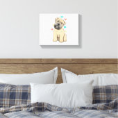 Ich Liebe mein weich beschichtetes Wheaten Terrier Leinwanddruck (Insitu (Schlafzimmer))