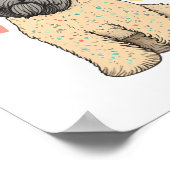 Ich Liebe mein weich beschichtetes Wheaten Terrier Poster (Ecke)