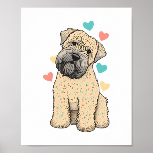 Ich Liebe mein weich beschichtetes Wheaten Terrier Poster (Vorne)