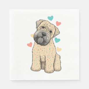 Ich Liebe mein weich beschichtetes Wheaten Terrier Serviette
