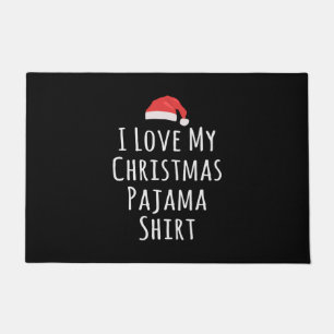 Ich Liebe mein Weihnachts-Pajama-Shirt Fußmatte