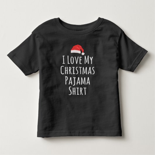 Ich Liebe mein Weihnachts-Pajama-Shirt Kleinkind T-shirt (Vorderseite)