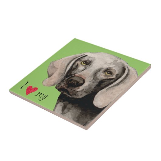 Ich Liebe mein Weimaraner Fliese (Seite)