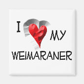 Ich Liebe mein Weimaraner Magnet (Vorne)