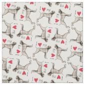 Ich Liebe mein Weimaraner Stoff (Muster)