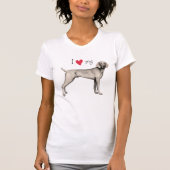 Ich Liebe mein Weimaraner T-Shirt (Vorderseite)