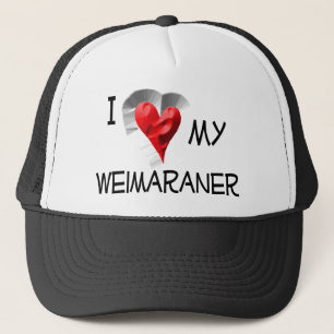 Ich Liebe mein Weimaraner Truckerkappe