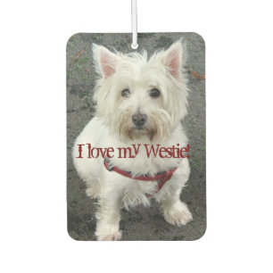 Ich Liebe mein Westie Car Air Freshener Autolufterfrischer