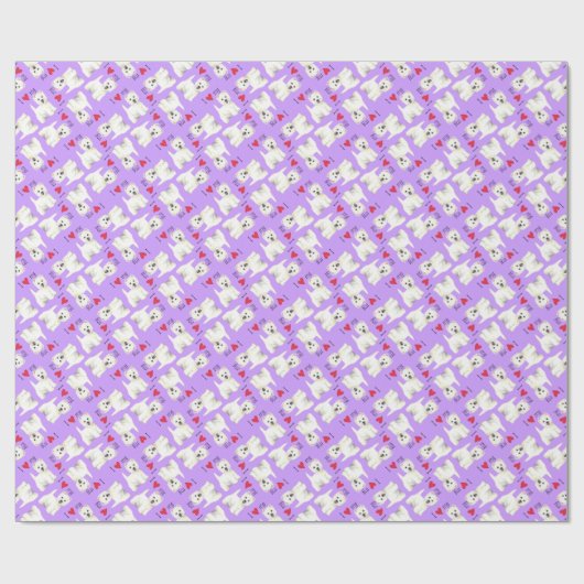 Ich Liebe mein Westie Geschenkpapier (Flach)