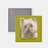 Ich Liebe mein Westie! Magnet (Vorderseite/Rückseite)