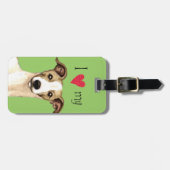 Ich Liebe mein Whippet Gepäckanhänger (Vorderseite horizontal)