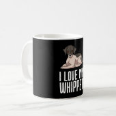 Ich Liebe mein Whippet Kaffeetasse (Vorderseite Links)