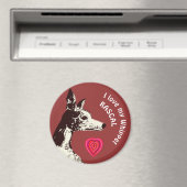 Ich Liebe mein Whippet Magnet (In Situ (Geschirrspüler))