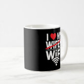 Ich Liebe mein WiFi (Nicht Wifey) - Funny Kaffeetasse (VorderseiteRechts)