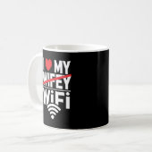 Ich Liebe mein WiFi (Nicht Wifey) - Funny Kaffeetasse (Vorderseite Links)