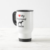 Ich Liebe mein Windhund Hund Reisebecher (Vorderseite Links)