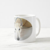 "Ich Liebe mein Windhund-" Hundekunst-Pastell Kaffeetasse (VorderseiteRechts)