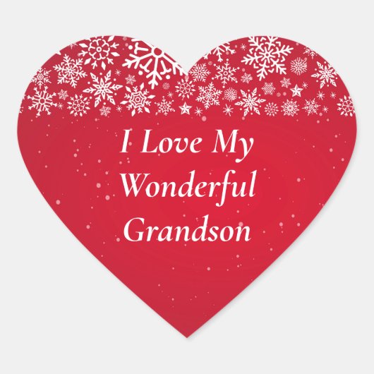 Ich Liebe mein wunderbarer Großvater Herz-Aufkleber (Vorderseite)