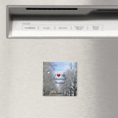 Ich Liebe mein wunderbarer Mann - Schneewintertag Magnet (In Situ (Geschirrspüler))