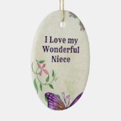 Ich Liebe mein wunderschönes Niece Keramikornament (Rechts)