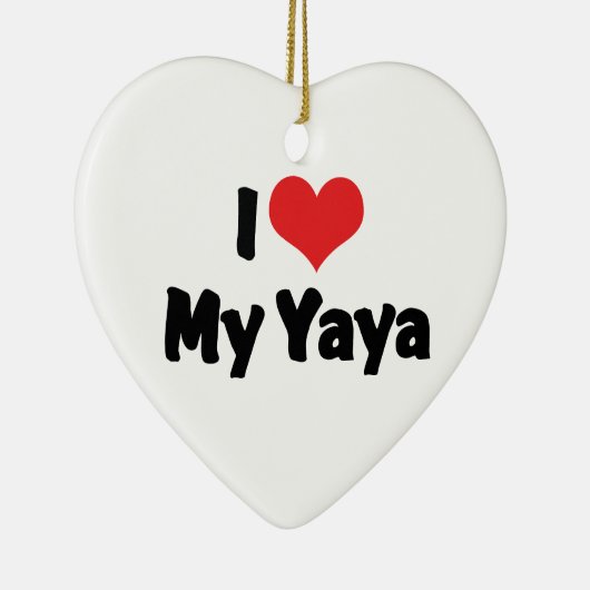 Ich Liebe mein Yaya-Ornament Keramikornament (Rechts)