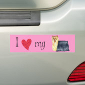 Ich Liebe mein Yorkie Autoaufkleber (Auf Auto)