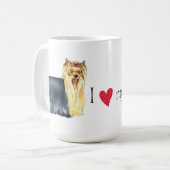 Ich Liebe mein Yorkie Kaffeetasse (Vorderseite Links)