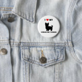 "Ich Liebe mein Yorkshire-Terrier-" Knopf Button (Beispiel)