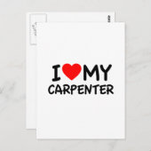 Ich Liebe mein Zimmermann Postkarte (Vorne/Hinten)