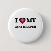 Ich Liebe mein Zoo Keeper Button (Vorderseite)