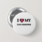 Ich Liebe mein Zoo Keeper Button (Vorne & Hinten)