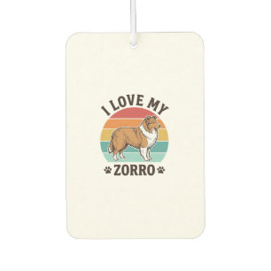 Ich liebe mein Zorro Vintage-Hundefreund-Design_1 Autolufterfrischer