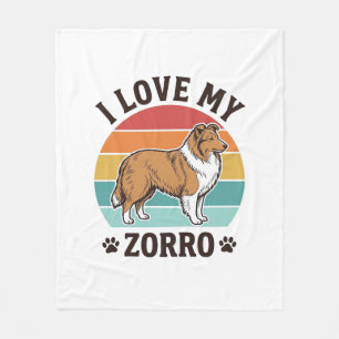 Ich liebe mein Zorro Vintage-Hundefreund-Design_1 Fleecedecke