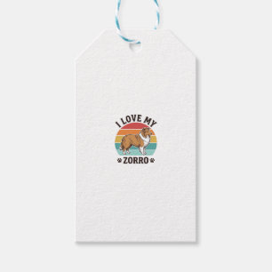 Ich liebe mein Zorro Vintage-Hundefreund-Design_1 Geschenkanhänger