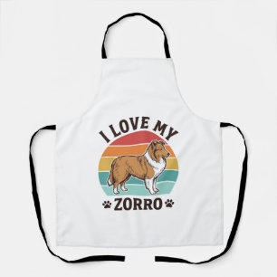 Ich liebe mein Zorro Vintage-Hundefreund-Design_1 Schürze