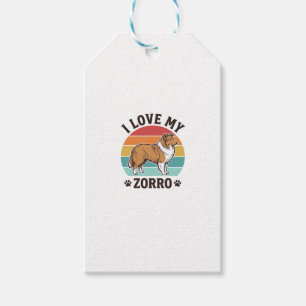 Ich liebe mein Zorro Vintage Hundeliebhaber Design Geschenkanhänger