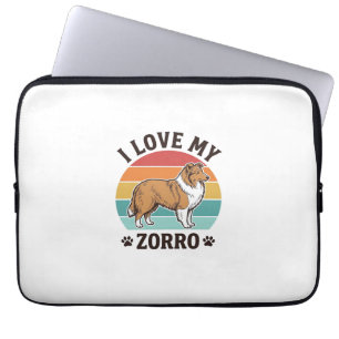 Ich liebe mein Zorro Vintage-Hundeliebhaber-Design Laptopschutzhülle