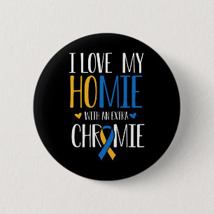 Ich Liebe mein Zuhause mit einem extra Chromie Dow Button