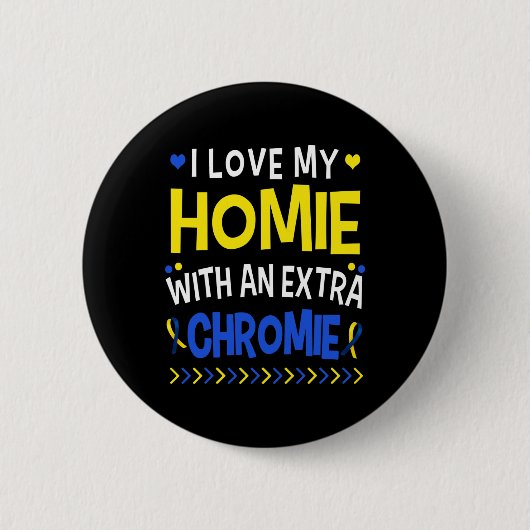 Ich Liebe mein Zuhause mit einer Extra-Chromie-Vat Button (Vorderseite)