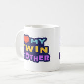 Ich Liebe mein Zwillingsbruder Kaffeetasse (Vorderseite Links)