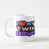 Ich Liebe mein Zwillingsbruder Kaffeetasse (Links)