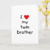 Ich Liebe mein Zwillingsbruder Karte (Gelbe Blume)