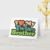 Ich Liebe mein Zwillingsbruder Karte (Gelbe Blume)