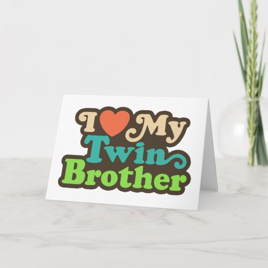 Ich Liebe mein Zwillingsbruder Karte (Vorderseite)