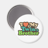 Ich Liebe mein Zwillingsbruder Magnet (Vorderseite/Rückseite)