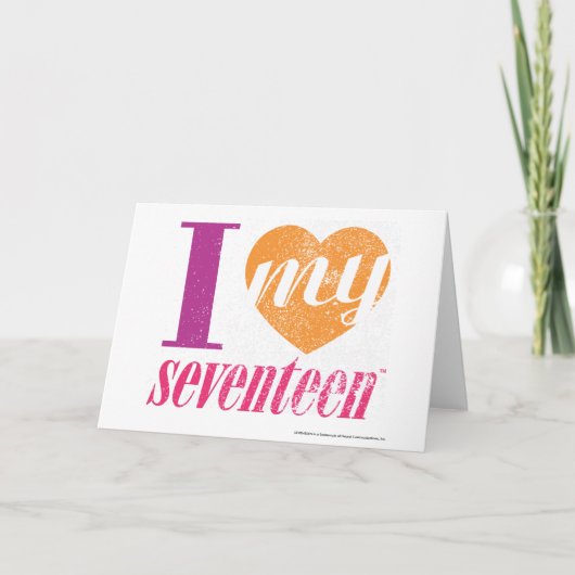 Ich Liebe meine 17 Orange Karte (Vorderseite)
