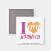 Ich Liebe meine 17 Orange Magnet (Vorderseite/Rückseite)