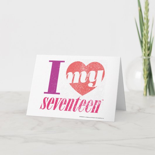 Ich Liebe meine 17 Pink Karte (Vorderseite)